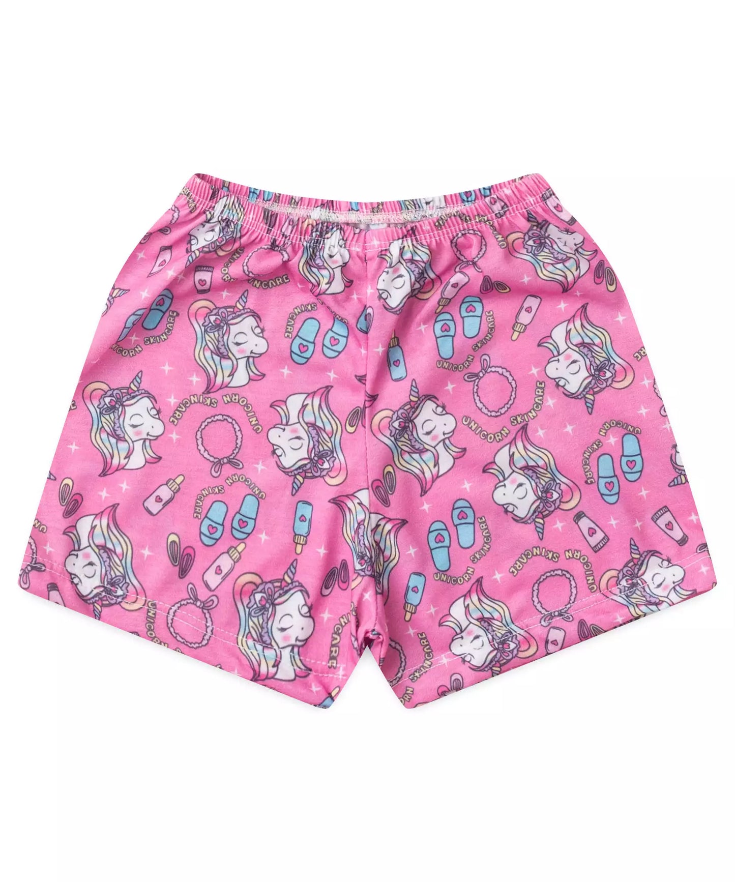 Pijama de Verão para Menina Unicorn Skincare Azul