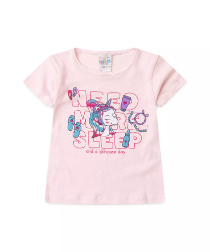 Pijama de Verão para Menina Unicorn Skincare Rosa