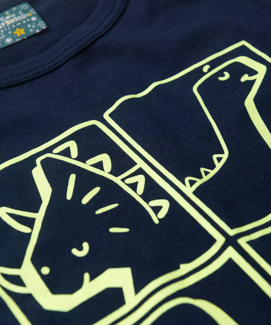 Pijama de Verão para Menino Dino Friends Marinho