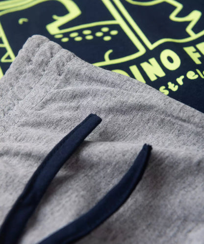 Pijama de Verão para Menino Dino Friends Marinho
