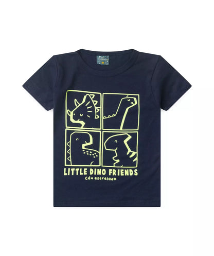 Pijama de Verão para Menino Dino Friends Marinho