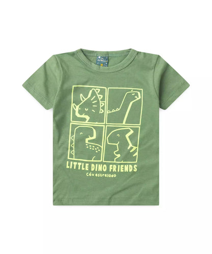 Pijama de Verão para Menino Dino Friends Verde