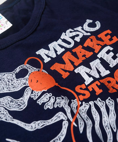 Pijama de Verão para Menino Dino Music Marinho