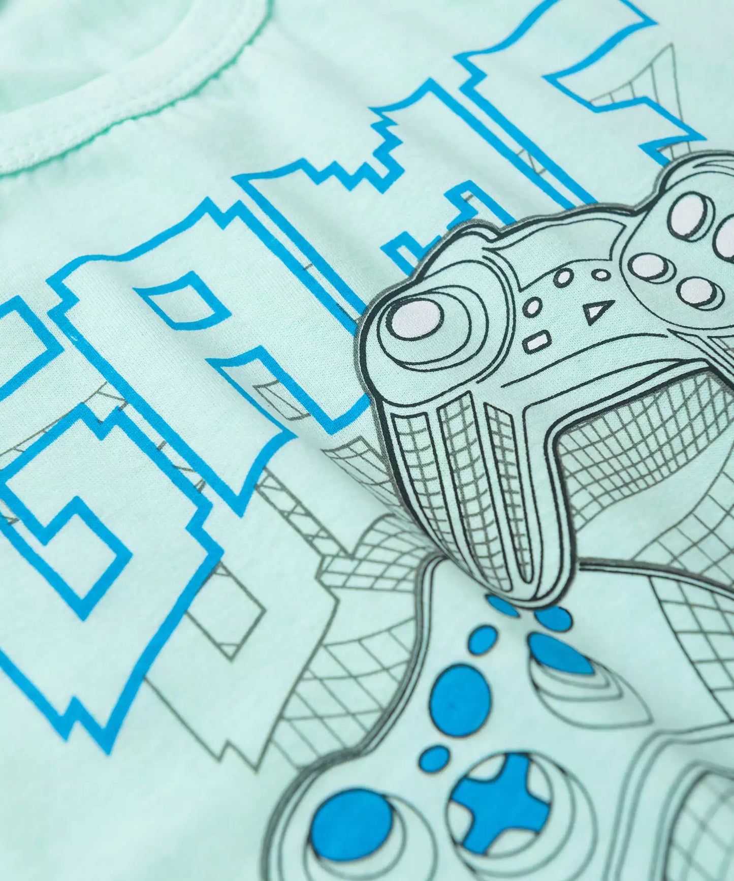 Pijama de Verão para Menino Game On Verde