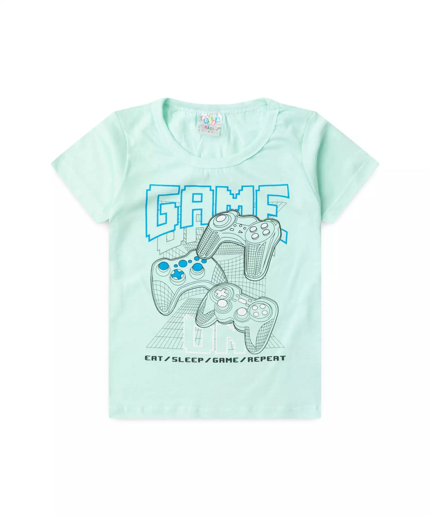 Pijama de Verão para Menino Game On Verde