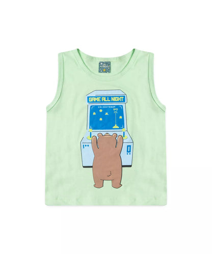 Pijama de Verão para Menino Game Verde Claro