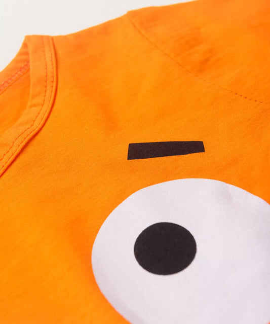Pijama de Verão para Menino Monster Laranja
