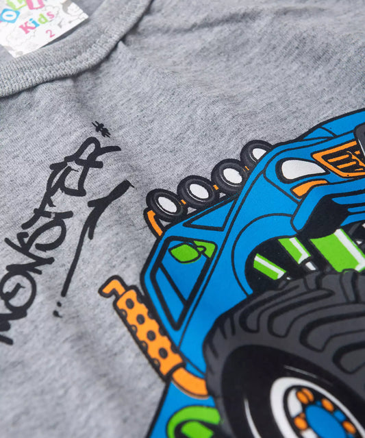 Pijama de Verão para Menino Monster Night Mescla