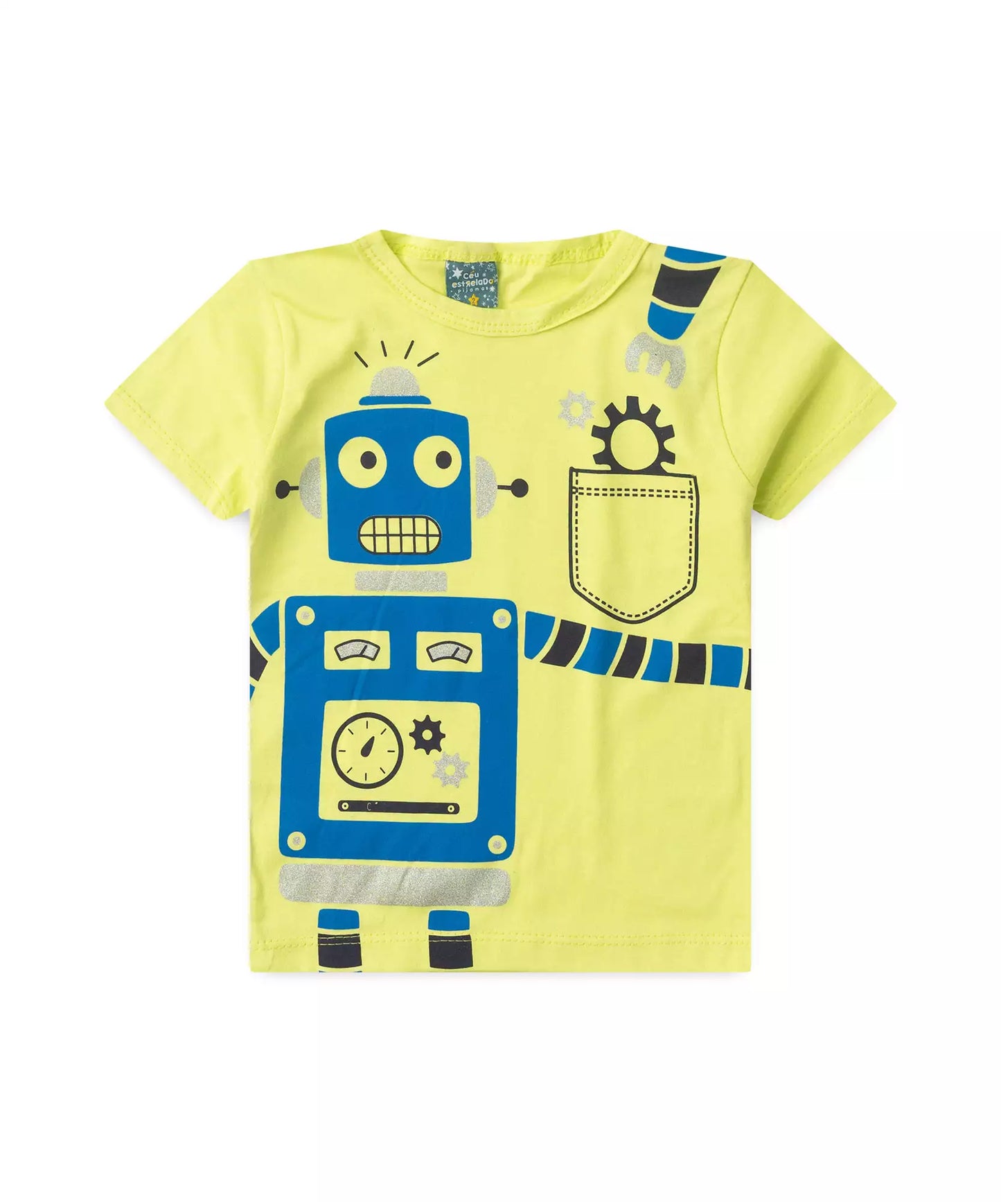 Pijama de Verão para Menino Robot Verde
