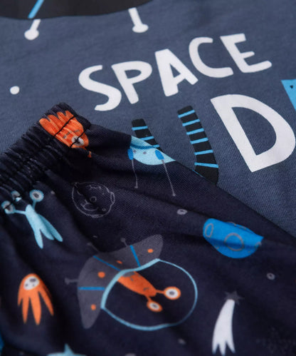 Pijama de Verão para Menino Space Dude Chumbo