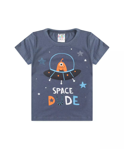 Pijama de Verão para Menino Space Dude Chumbo