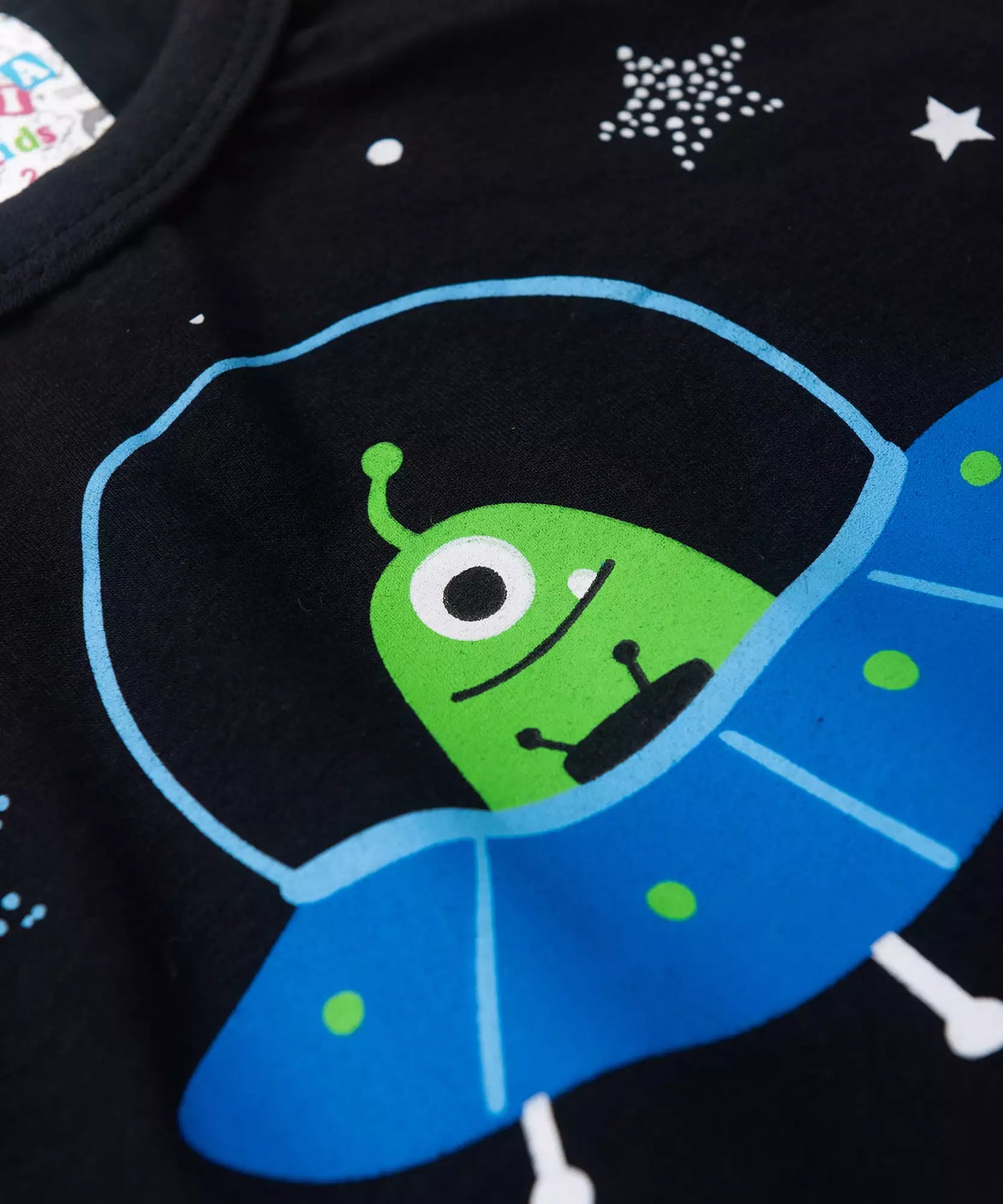 Pijama de Verão para Menino Space Dude Preto