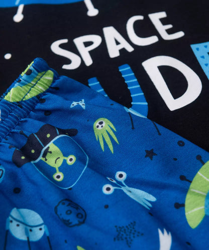 Pijama de Verão para Menino Space Dude Preto
