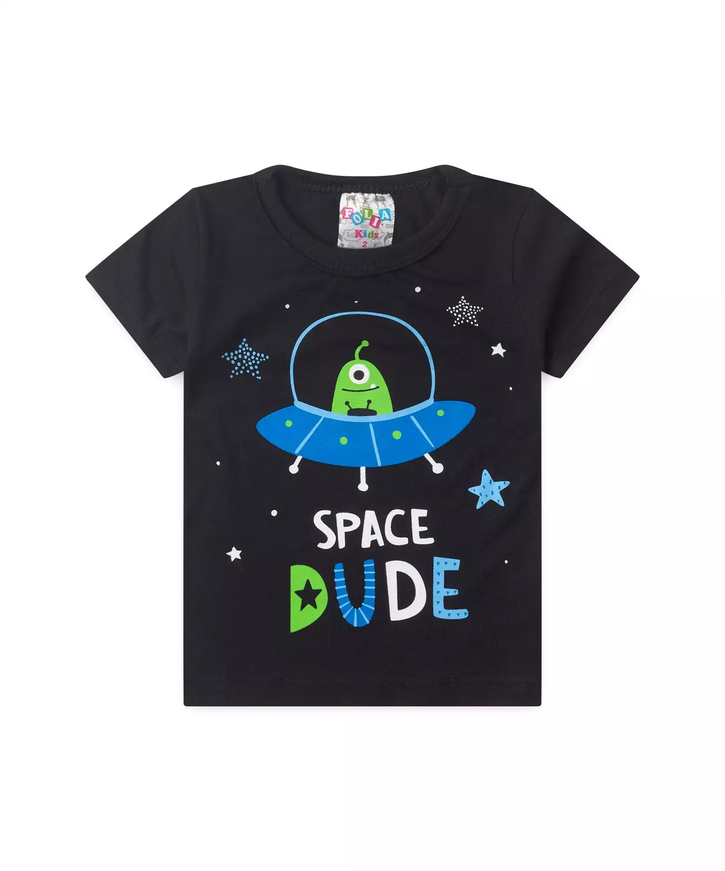 Pijama de Verão para Menino Space Dude Preto