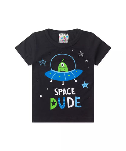 Pijama de Verão para Menino Space Dude Preto