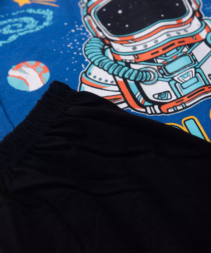 Pijama de Verão para Menino Space Explorer Azul