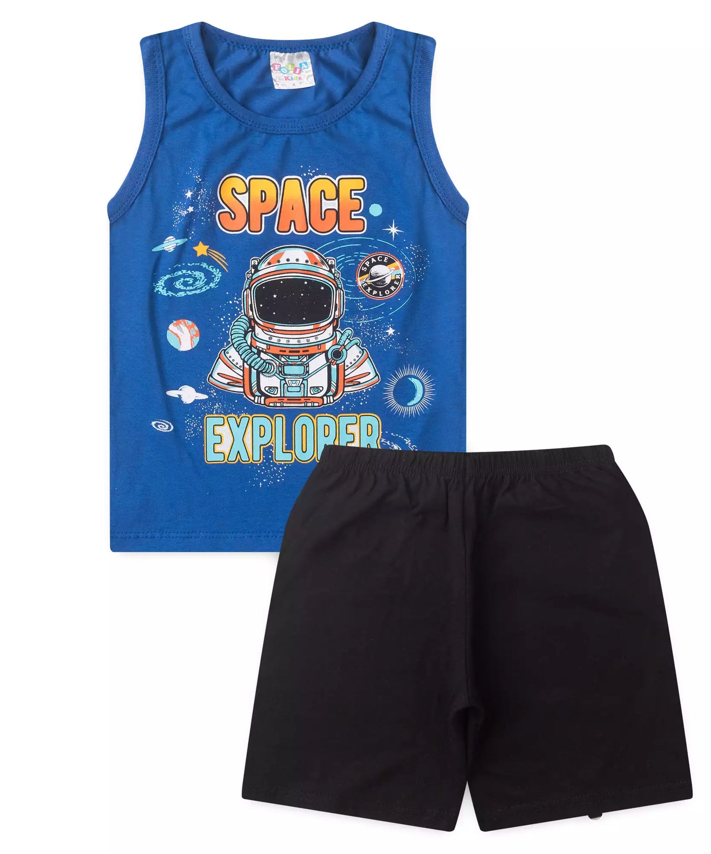 Pijama de Verão para Menino Space Explorer Azul