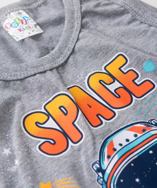 Pijama de Verão para Menino Space Explorer Mescla