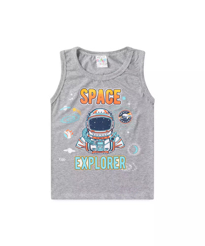 Pijama de Verão para Menino Space Explorer Mescla