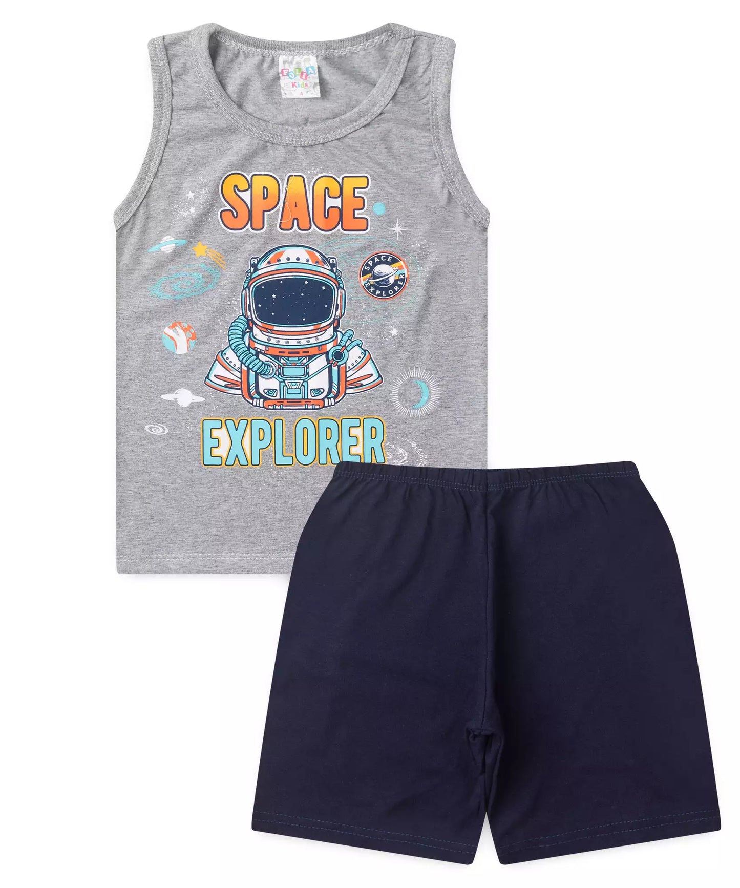 Pijama de Verão para Menino Space Explorer Mescla
