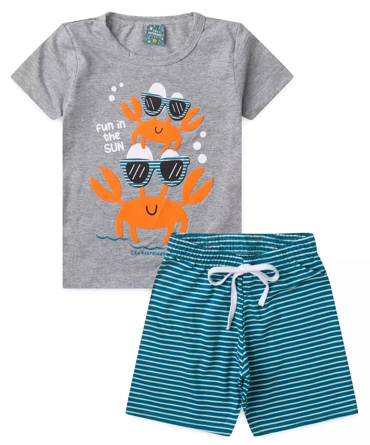 Pijama de Verão para Menino Sun Mescla