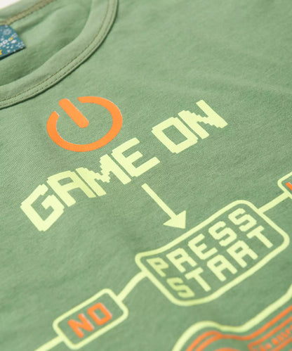 Pijama Infantil de Verão para Menino Game Verde