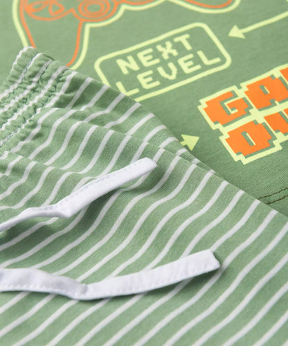 Pijama Infantil de Verão para Menino Game Verde
