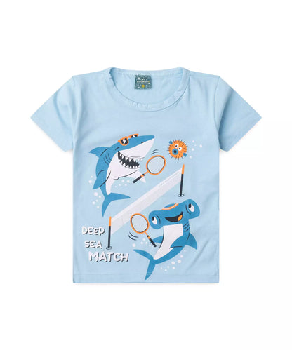 Pijama Infantil de Verão para Menino Sea Azul Claro
