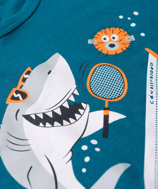Pijama Infantil de Verão para Menino Sea Petróleo
