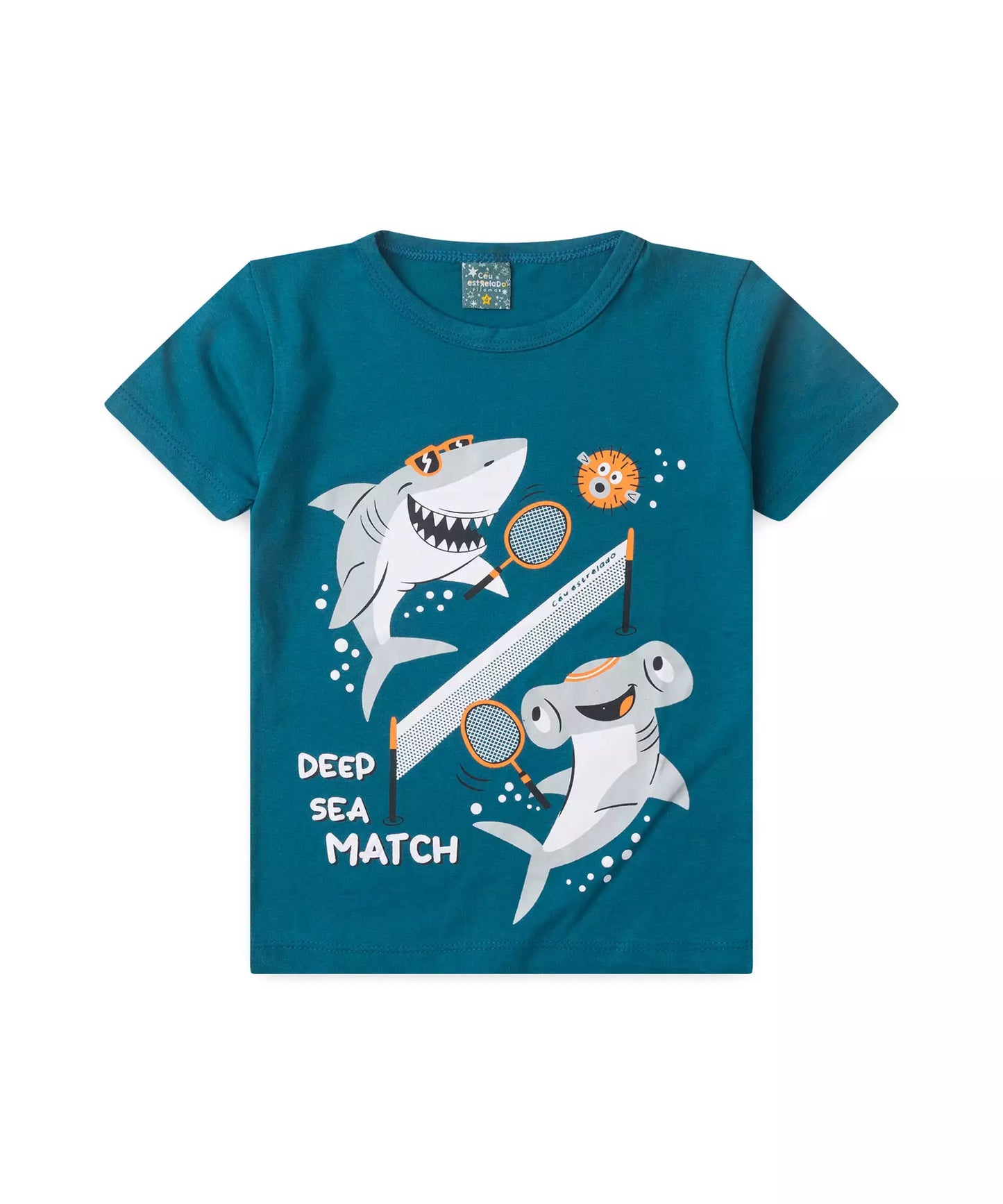 Pijama Infantil de Verão para Menino Sea Petróleo