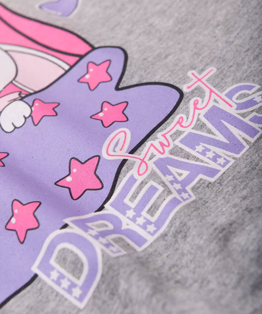 Pijama de Verão para Menina Coelhinho Mescla