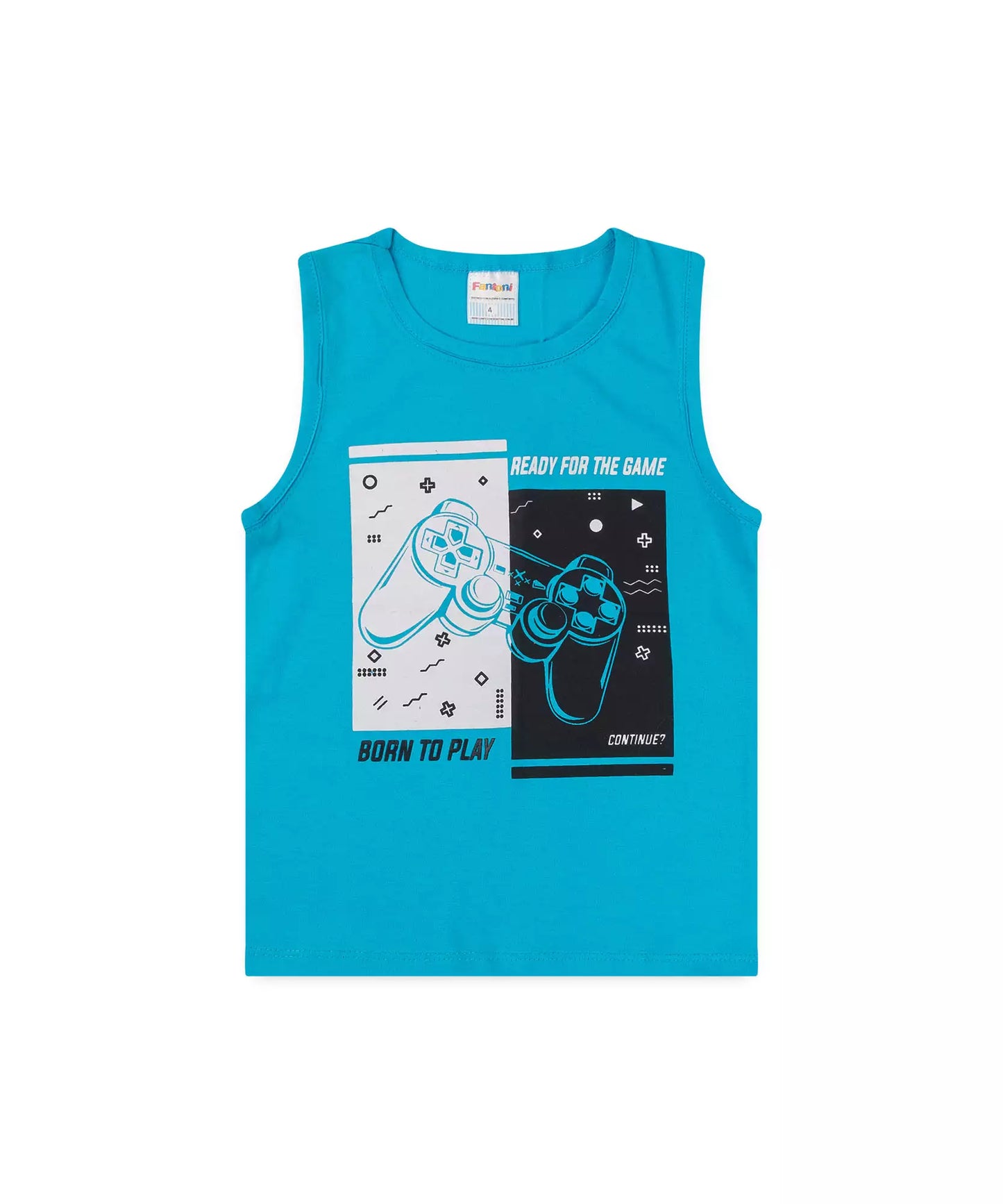 Regata Infantil Masculina Game Azul
