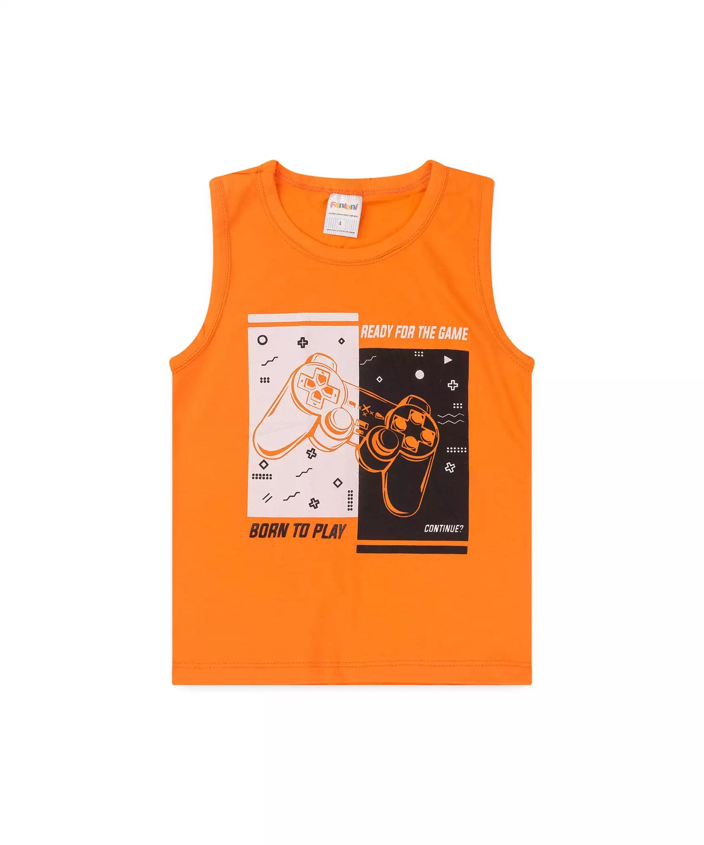 Regata Infantil Masculina Game Laranja