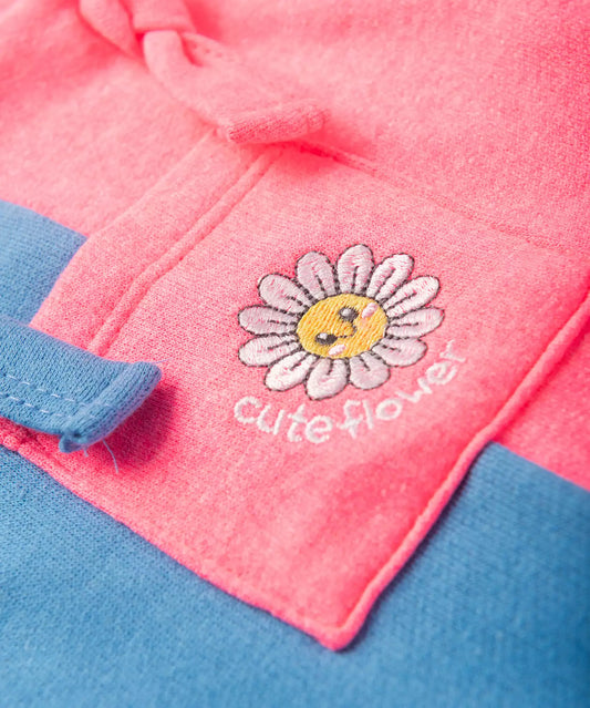 Salopete de Inverno para Bebê Menina Florzinha Azul