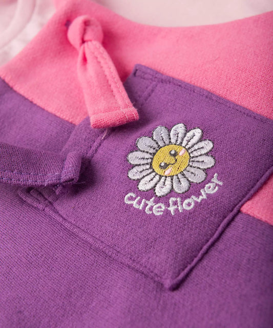 Salopete de Inverno para Bebê Menina Florzinha Roxa