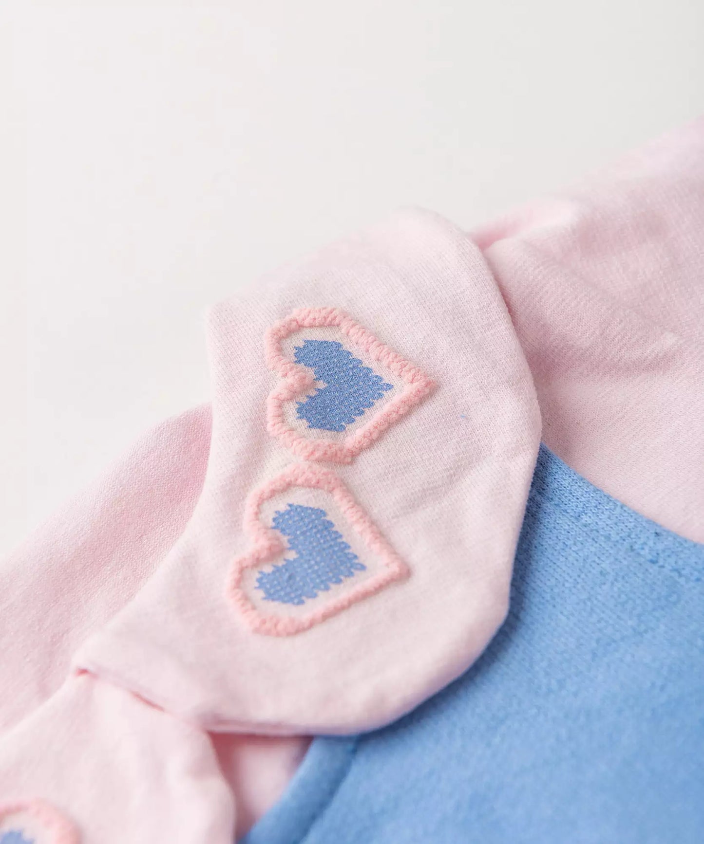 Salopete de Inverno para Menina Corações Azul