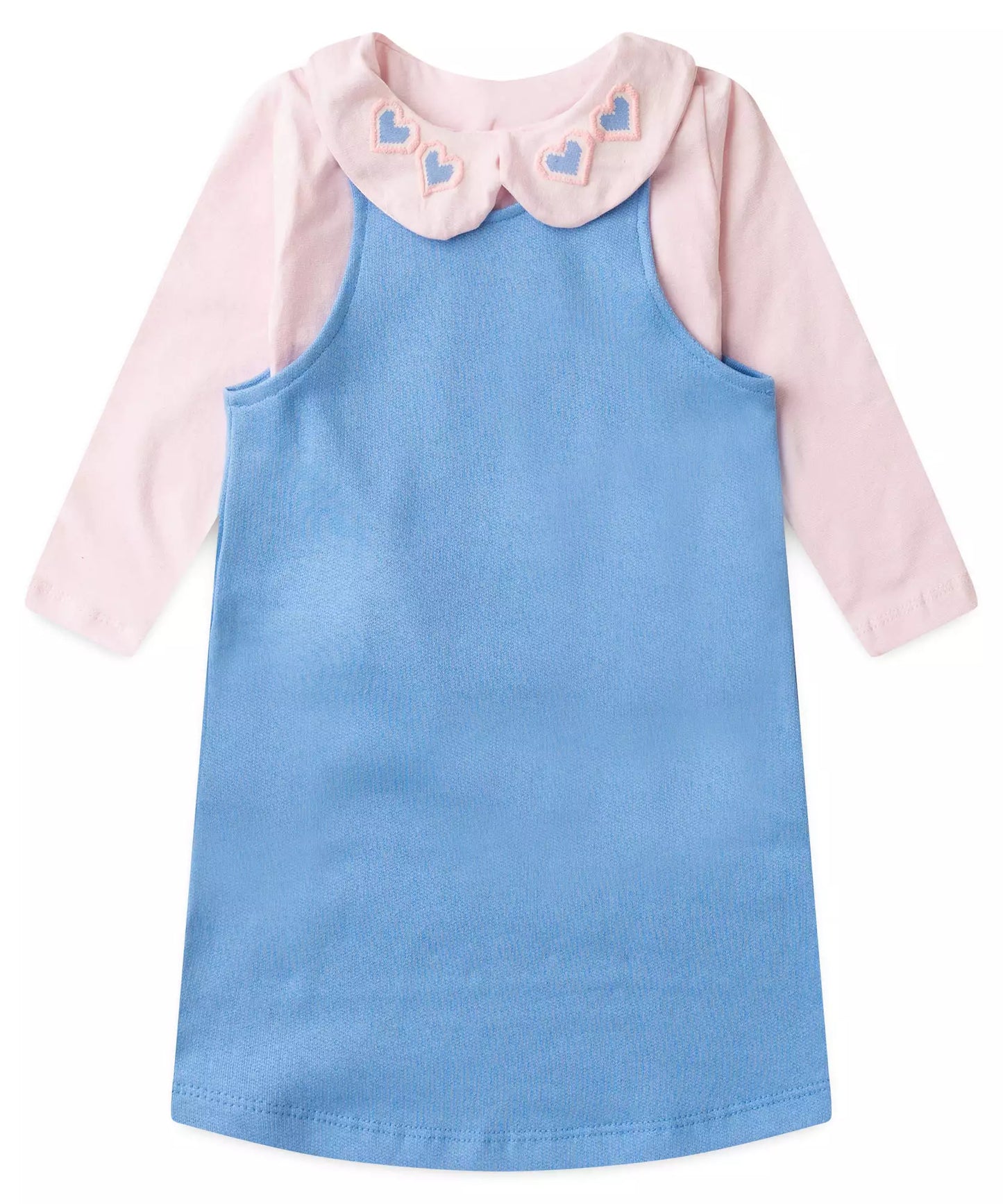 Salopete de Inverno para Menina Corações Azul