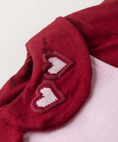 Salopete de Inverno para Menina Corações Rosa