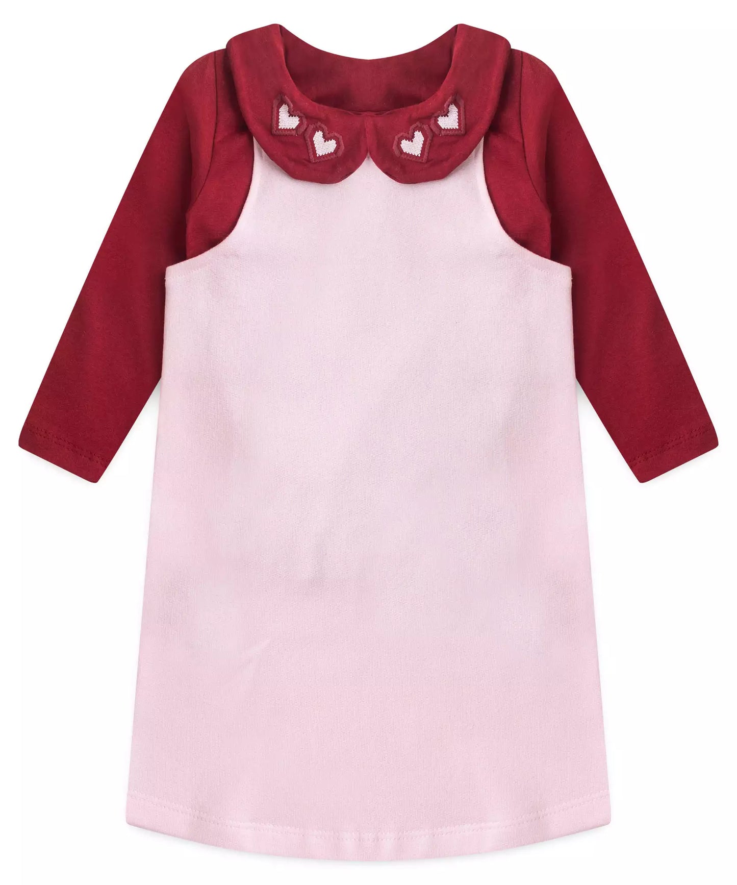 Salopete de Inverno para Menina Corações Rosa