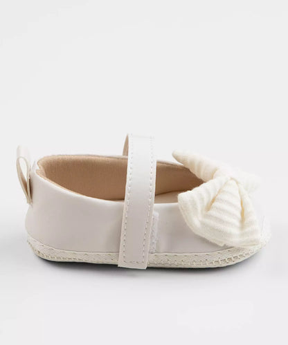 Sapatilha para Bebê Menina com Velcro Branca