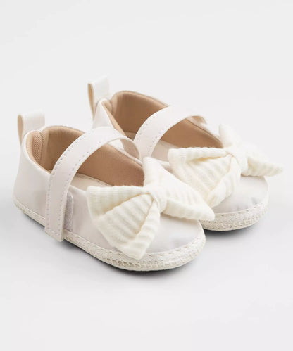 Sapatilha para Bebê Menina com Velcro Branca