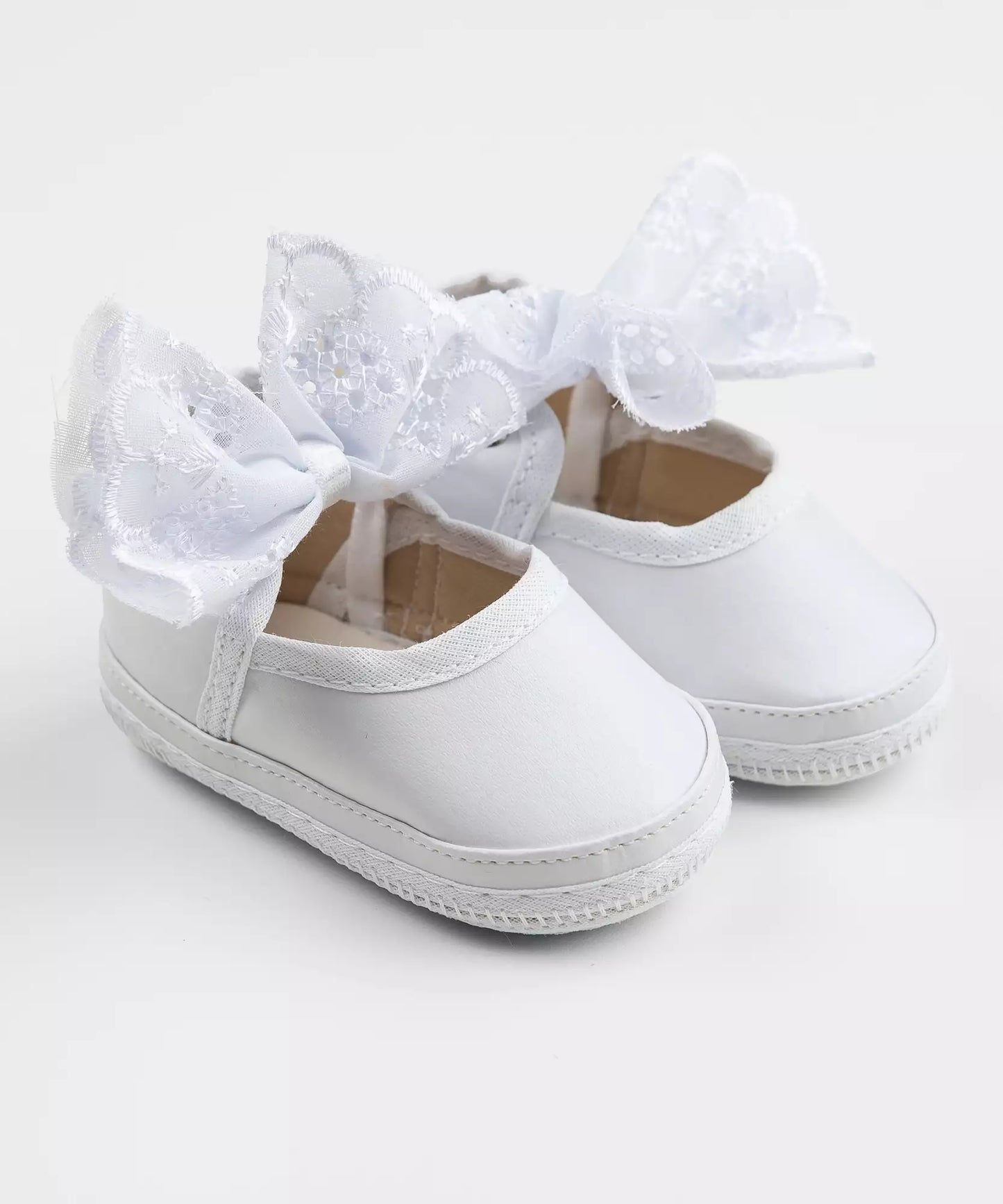 Sapatilha para Bebê Menina Laço Branca