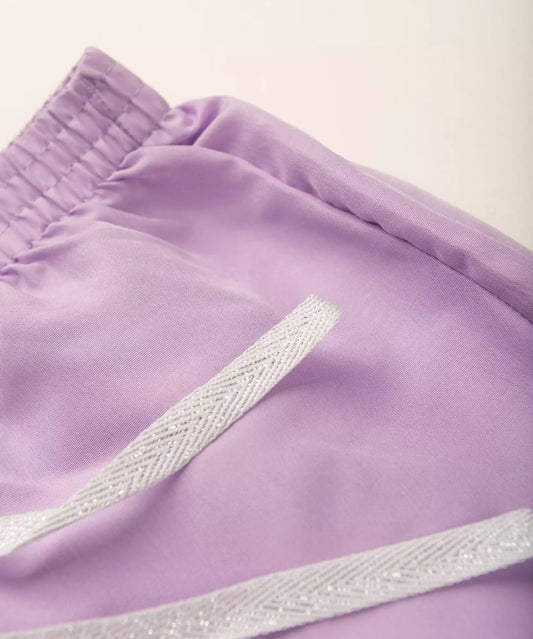 Short de Tactel para Menina Estampa Revela na Água Lilás