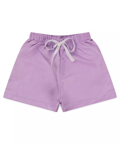 Short de Tactel para Menina Estampa Revela na Água Lilás