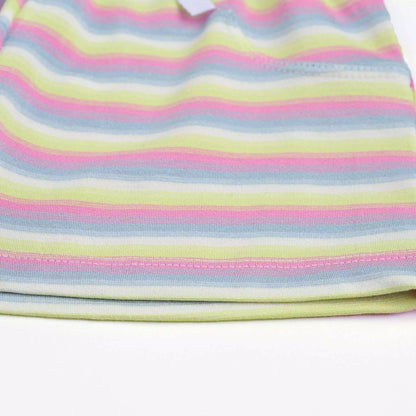Short Infantil Feminino Rosa Listrado em Moletinho