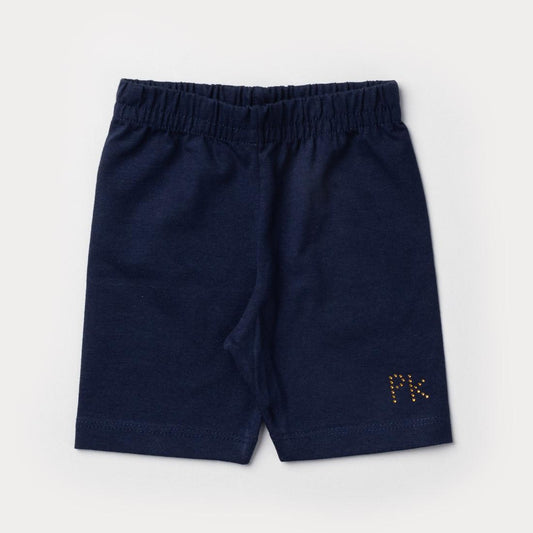 Short Marinho Ciclista para Bebê Menina com Strass