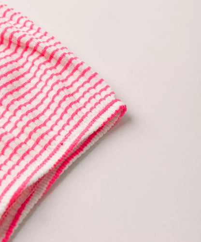 Short para Bebê Menina Listrado Pink