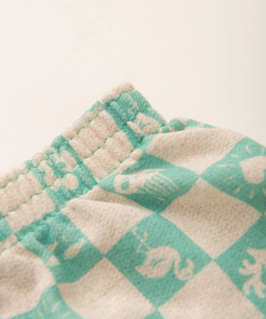 Short para Menina Estampado Verde