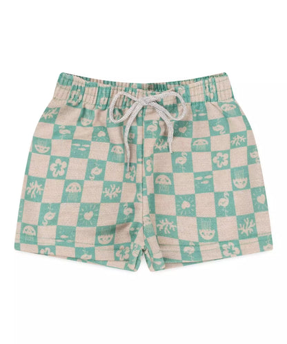 Short para Menina Estampado Verde