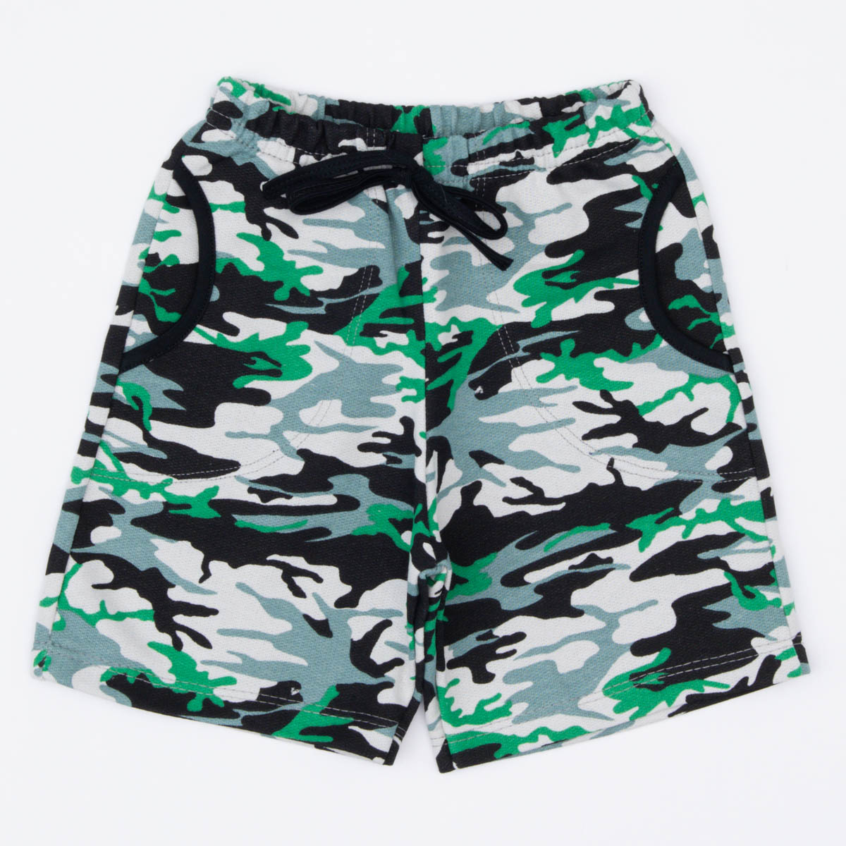 Short em Moletinho Verde Militar para Menino